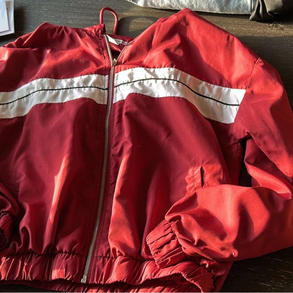 Forever 21 Red and White Ski Jacket